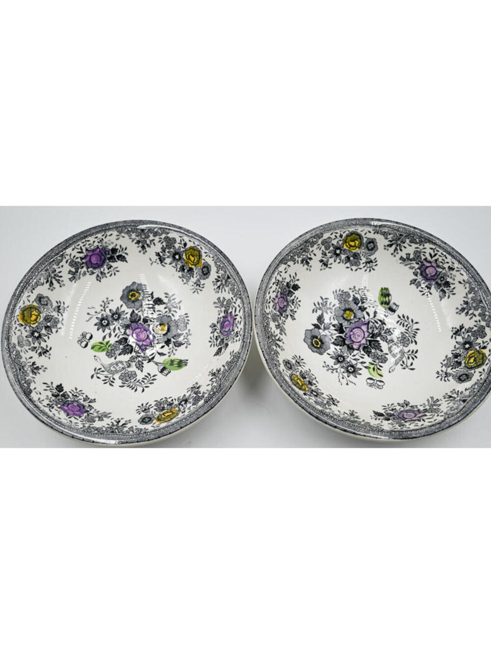 VTG Lot 2 Egersund Norway Black Pheasant Royal Fayance Norsk MCM VTG 7" Bowls